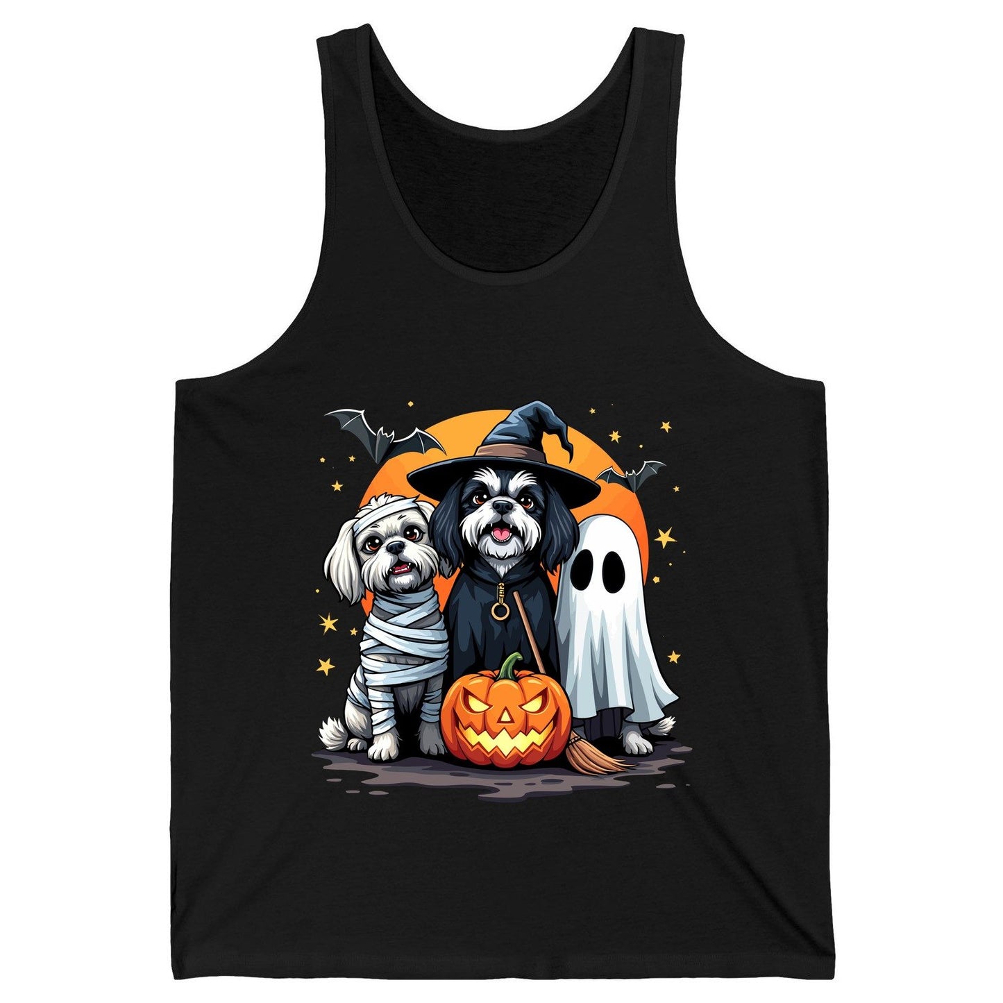 Halloween Dogs Costumes Halloween dogs Tank Top Black product mockup