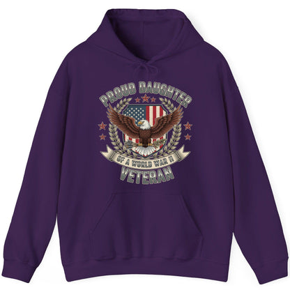 Proud Daughter of a World War Ii Veteran wwii veteran Hoodie Purple product mockup
