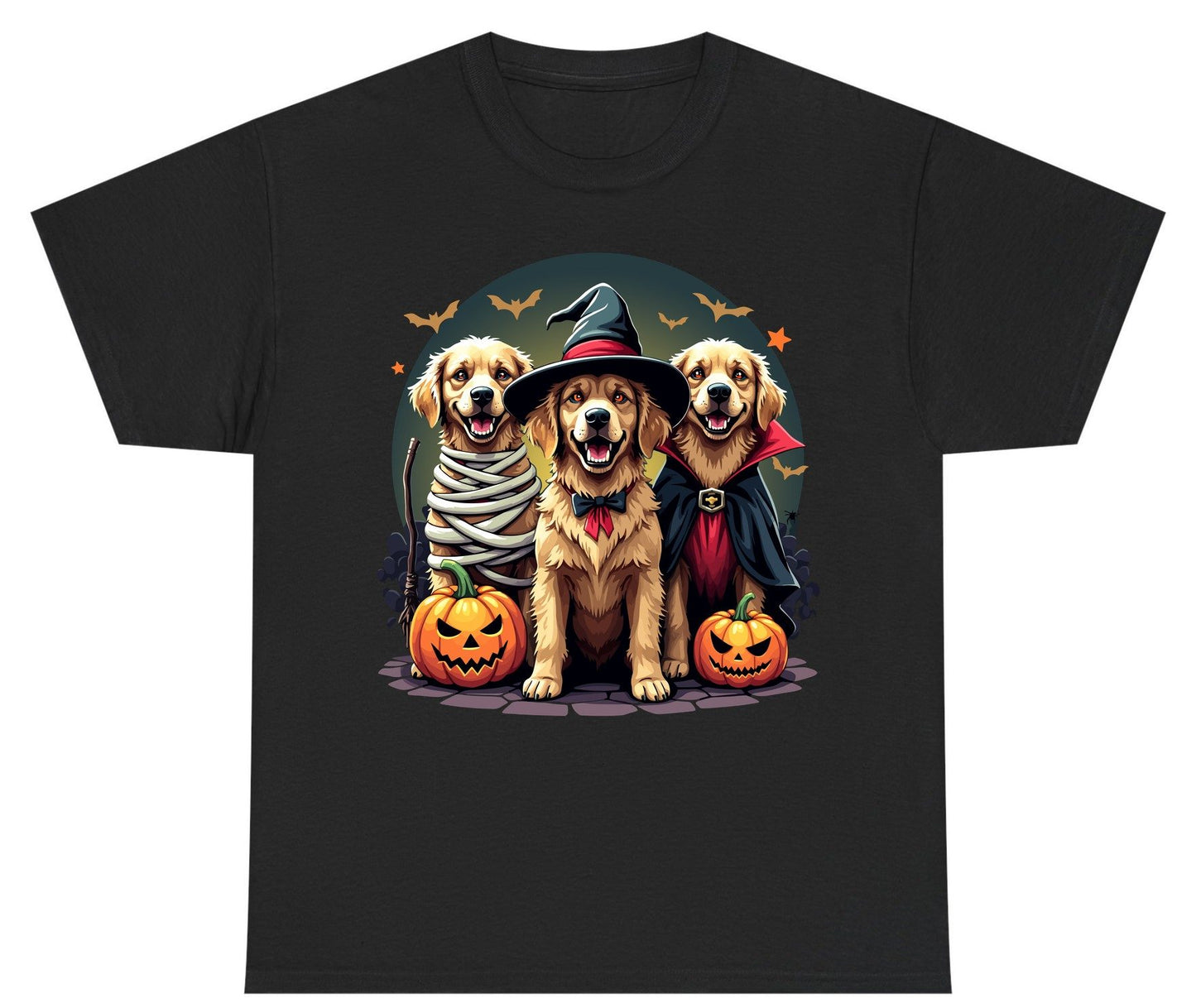 Golden Retriever Halloween Trio golden retriever Youth T-Shirt Black product mockup