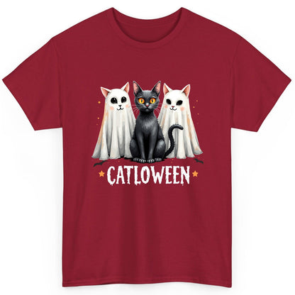 Catloween Halloween cats T-Shirt Cardinal Red product mockup