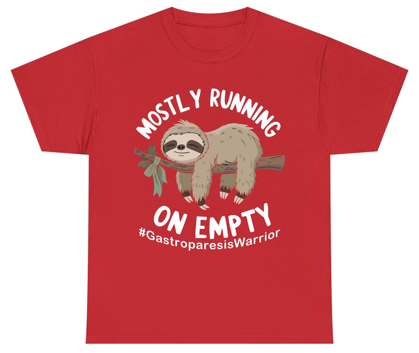 Mostly Running on Empty Gastroparesiswarrior gastroparesis awareness Youth T-Shirt Red product mockup