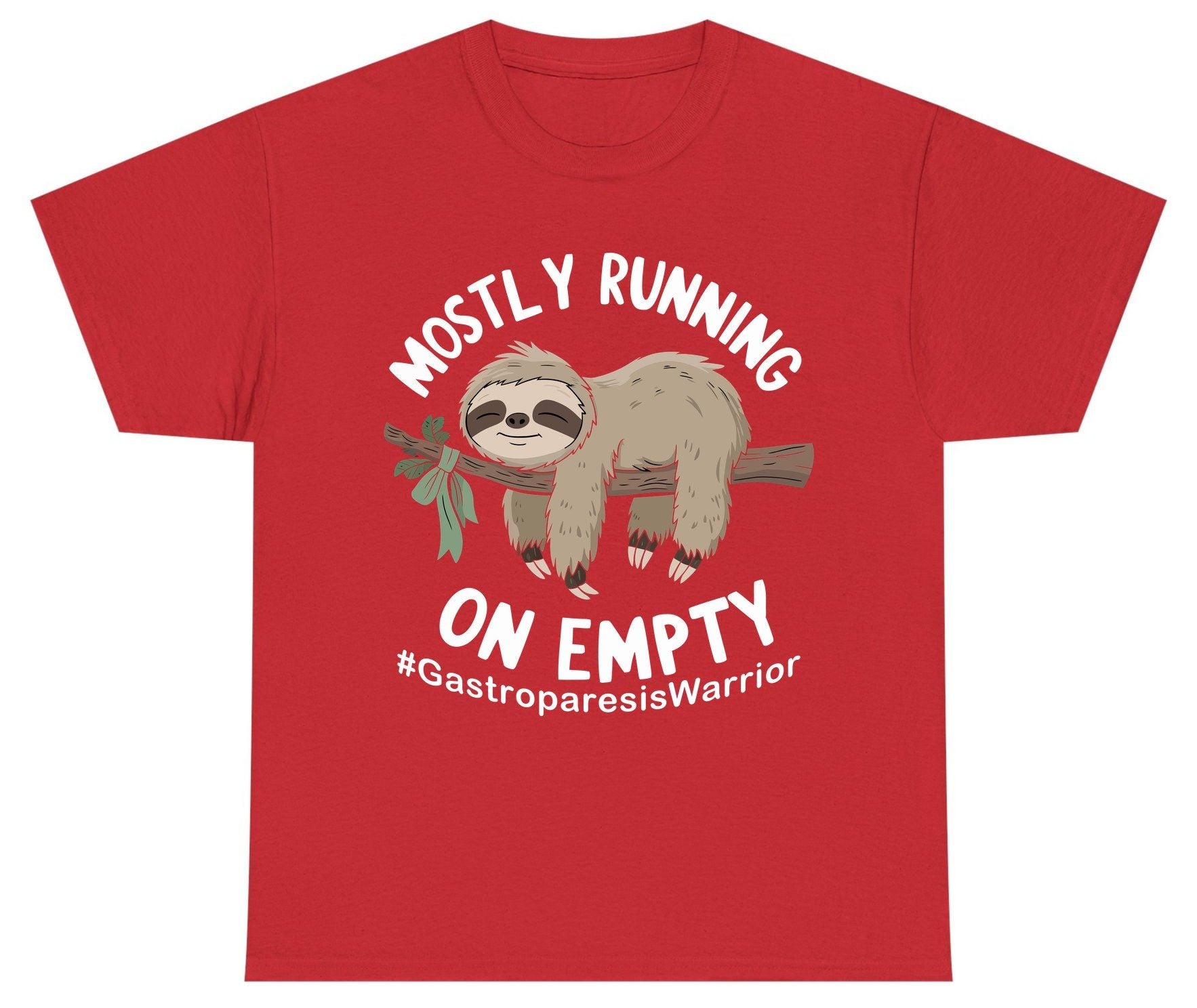 Mostly Running on Empty Gastroparesiswarrior gastroparesis awareness Youth T-Shirt Red product mockup