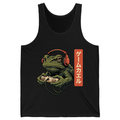 ゲームカエル gaming toad Tank Top Black product mockup