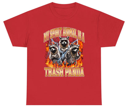My Spirit Animal Is a Trash Panda raccoon Youth T-Shirt Red product mockup