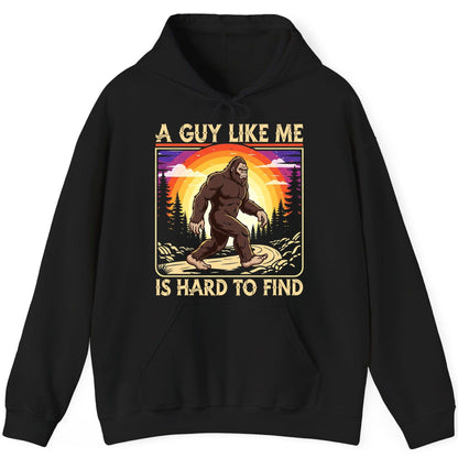 A Guy Like Me Is Hard to Find bigfoot Hoodie Black product mockup