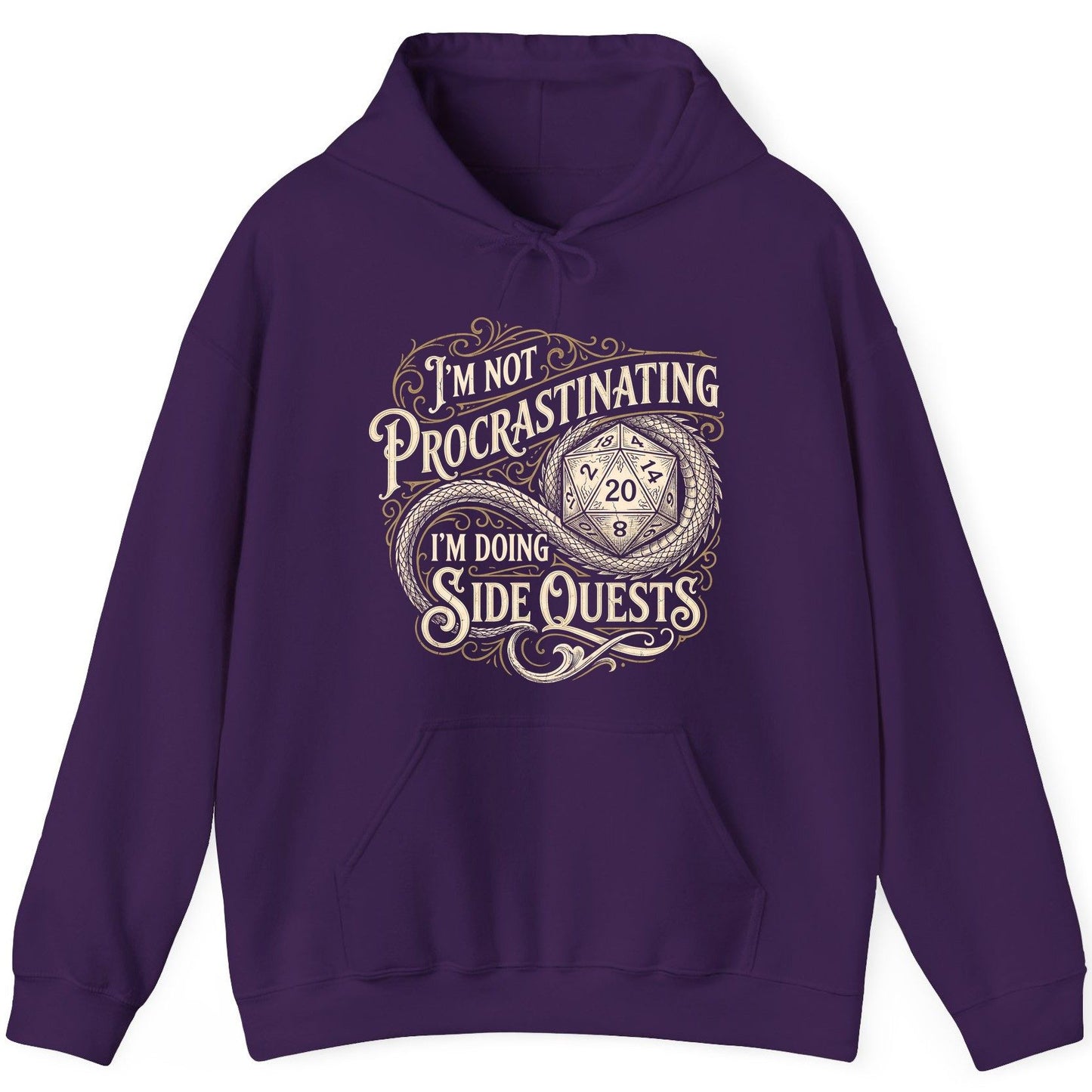 I'm Not Procrastinating I'm Doing Side Quests rpg gaming Hoodie Purple product mockup