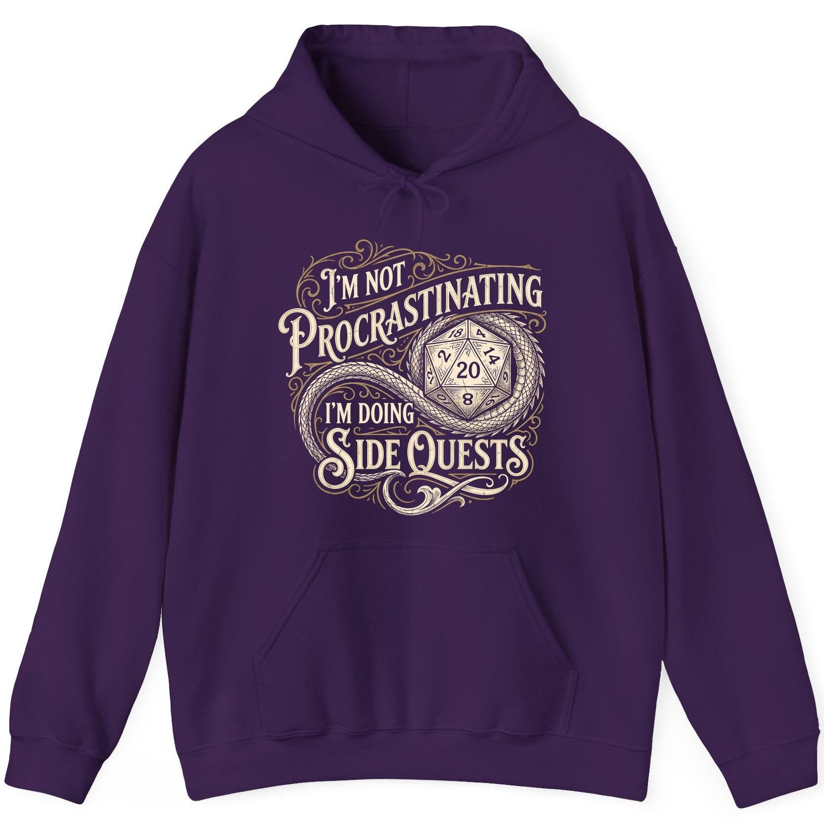 I'm Not Procrastinating I'm Doing Side Quests rpg gaming Hoodie Purple product mockup