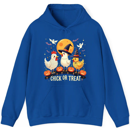 Chick or Treat Halloween chickens Hoodie Royal product mockup
