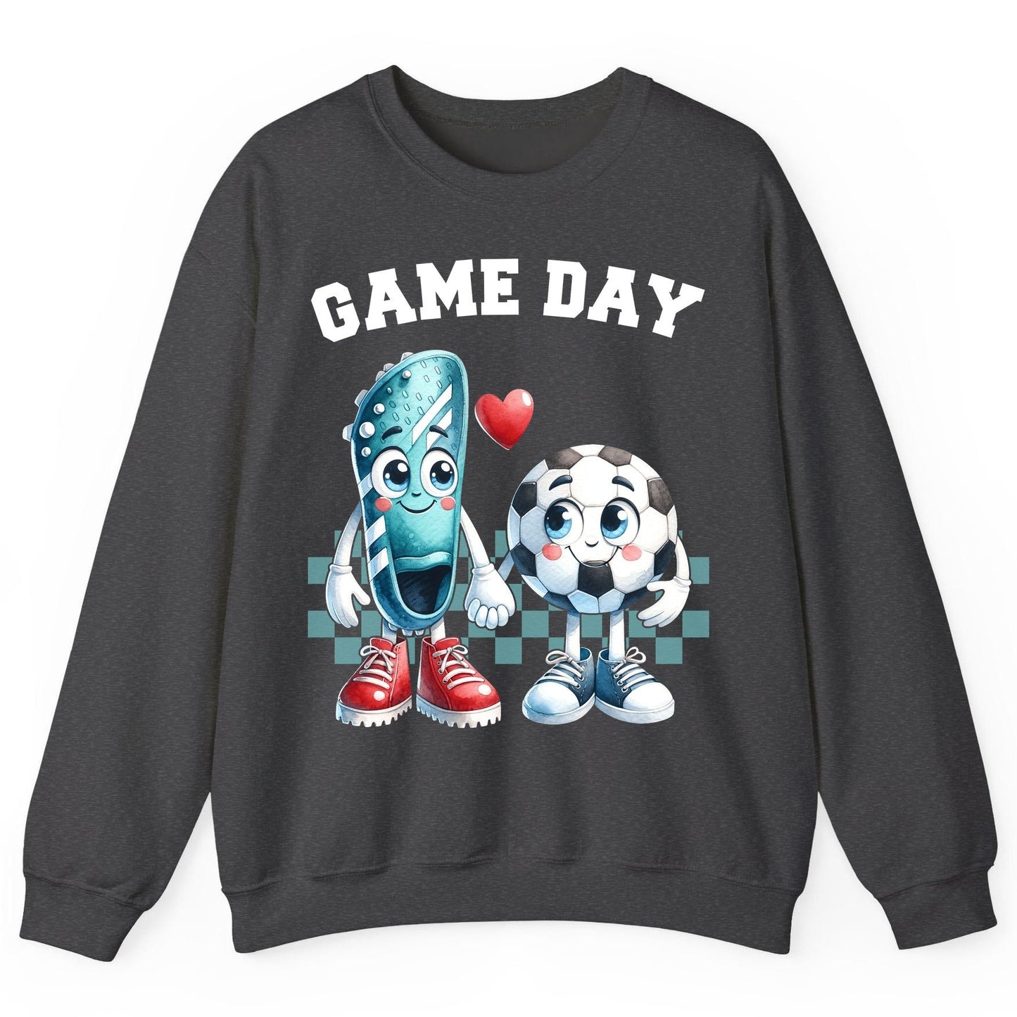 Game Day soccer Sweatshirt Dark Heather product mockup