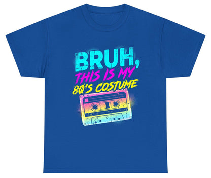 BRUH, THIS IS MY 80'S COSTUME 1980s nostalgia Youth T-Shirt Royal product mockup