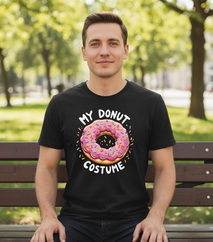 My Donut Costume donut T-Shirt Black lifestyle mockup