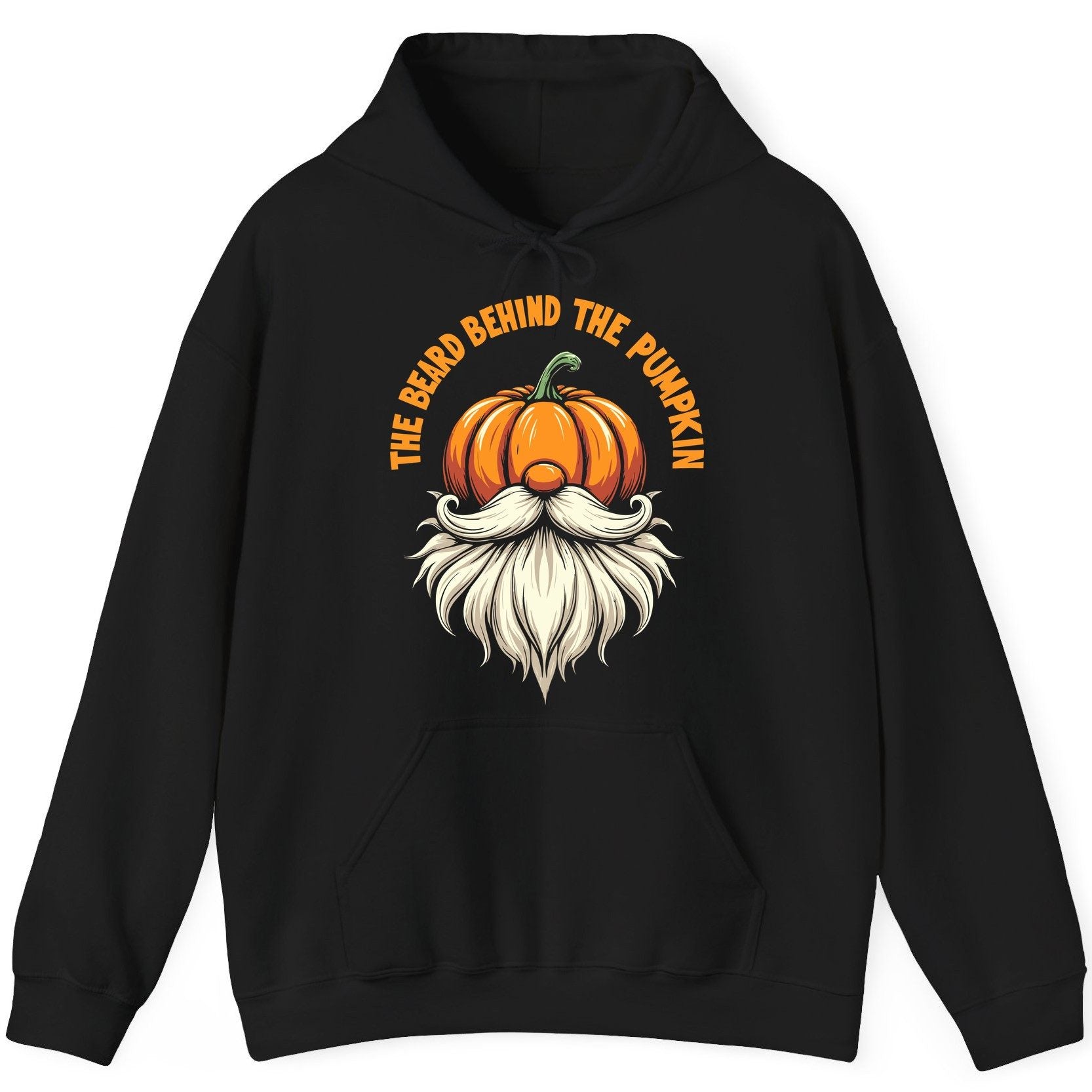 The Beard Behind the Pumpkin Halloween gnome Hoodie Black product mockup