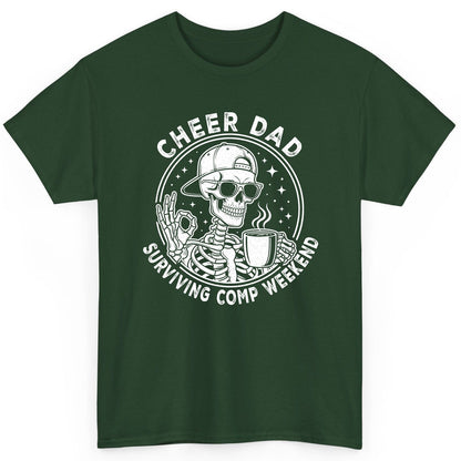 Cheer Dad Surviving Comp Weekend cheer dad T-Shirt Forest Green product mockup