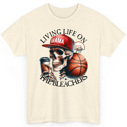 Living Life on the Bleachers Mama basketball mom T-Shirt Natural product mockup
