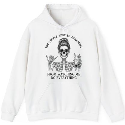 Solid Black Minimalist Minimalists Hoodie - product mockup - White