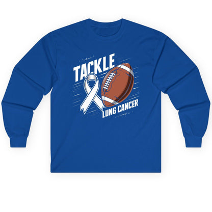 Tackle Lung Cancer lung cancer awareness Long Sleeve Tee Royal product mockup