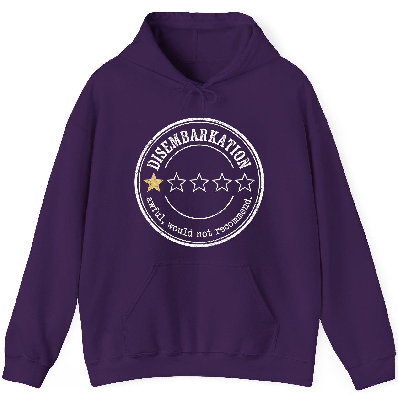 Disembarkation Awful, Would Not Recommend cruise disembarkation Hoodie Purple product mockup