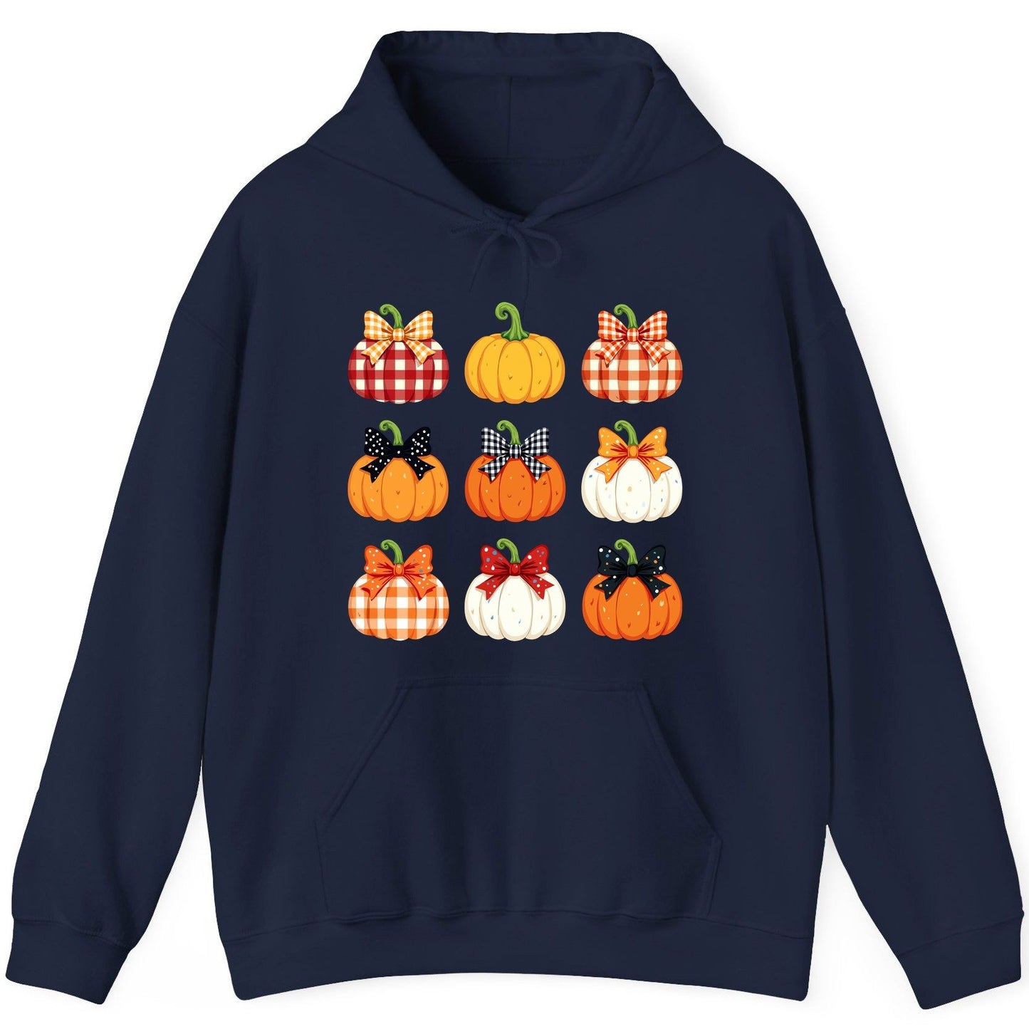 Decorative Fall Pumpkins fall pumpkins Hoodie Navy product mockup