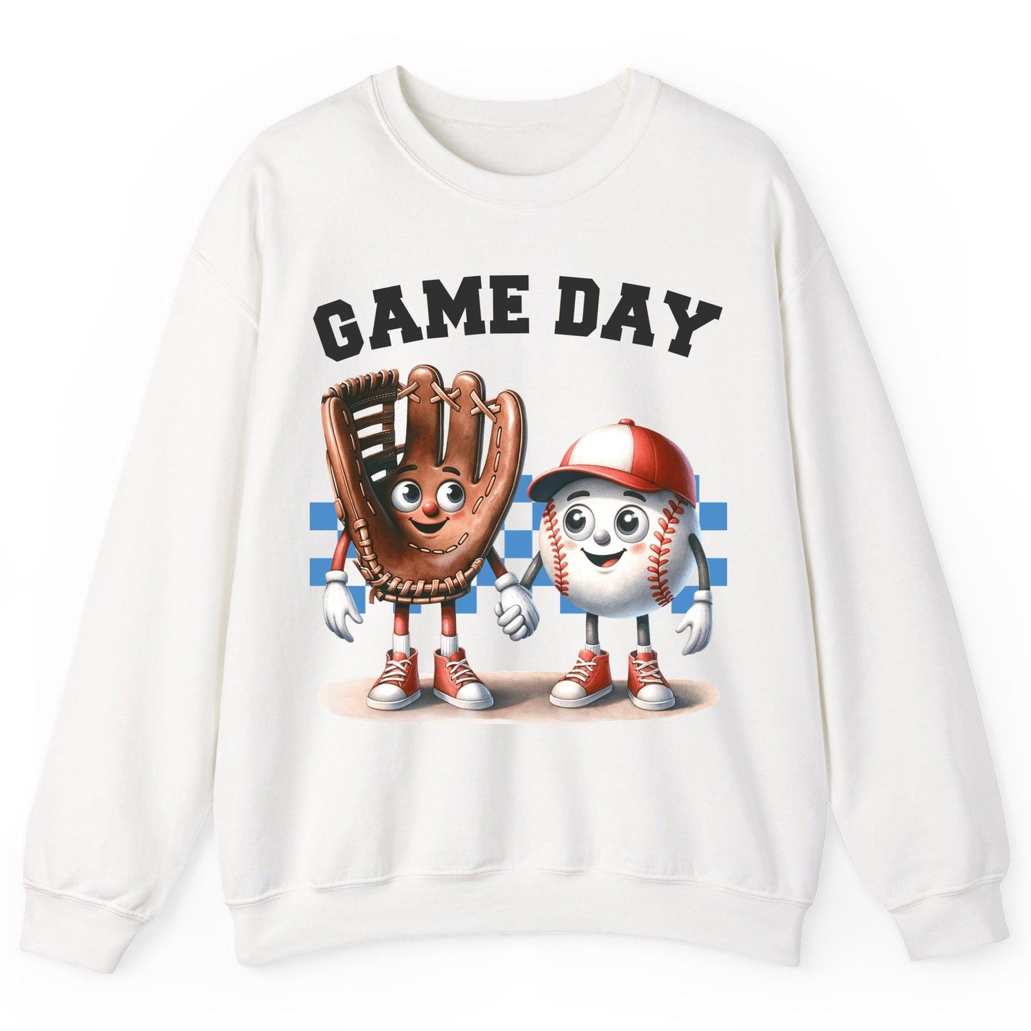 Game Day baseball Sweatshirt White product mockup