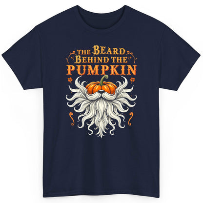 The Beard Behind the Pumpkin bearded dad T-Shirt Navy product mockup