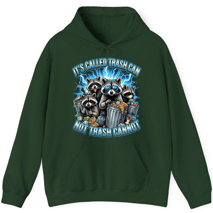 It's Called Trash Can Not Trash Cannot raccoons Hoodie Forest Green product mockup