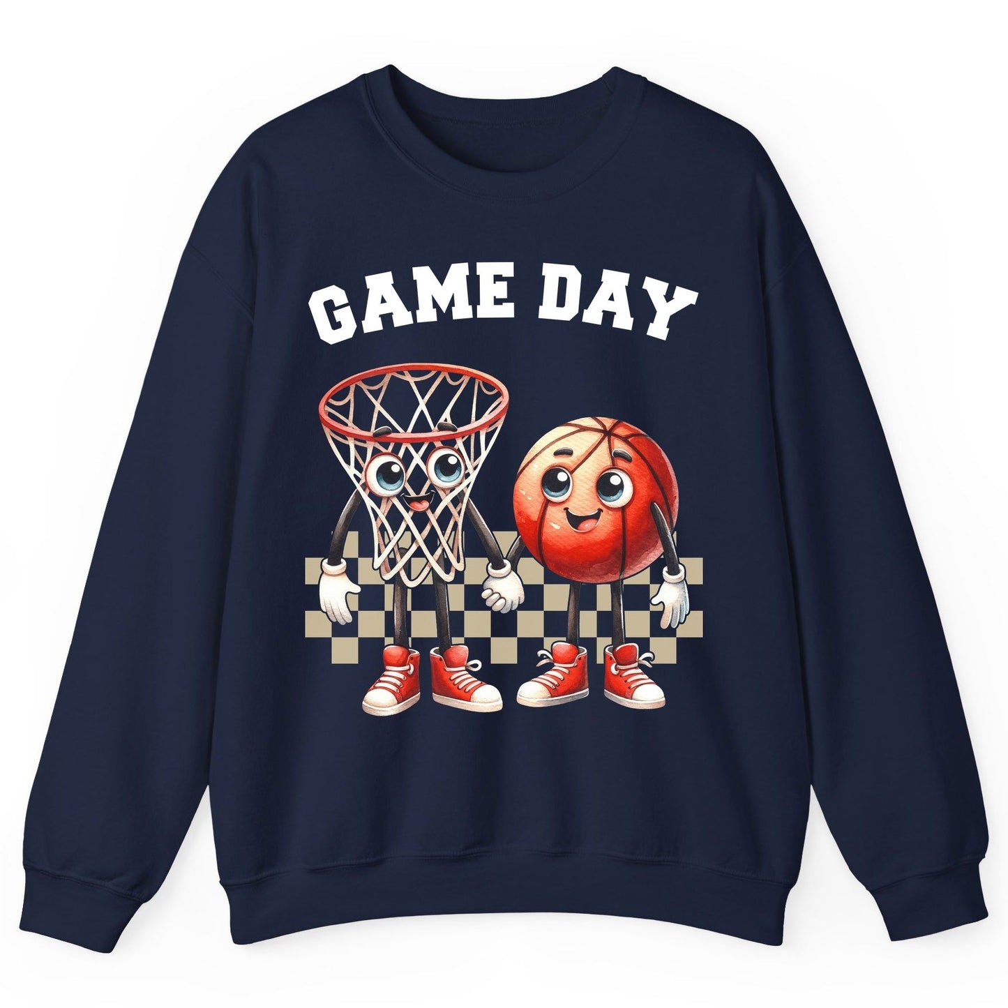 Game Day basketball Sweatshirt Navy product mockup