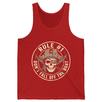 Rule 1 Don't Fall Off the Boat pirate Tank Top Red product mockup