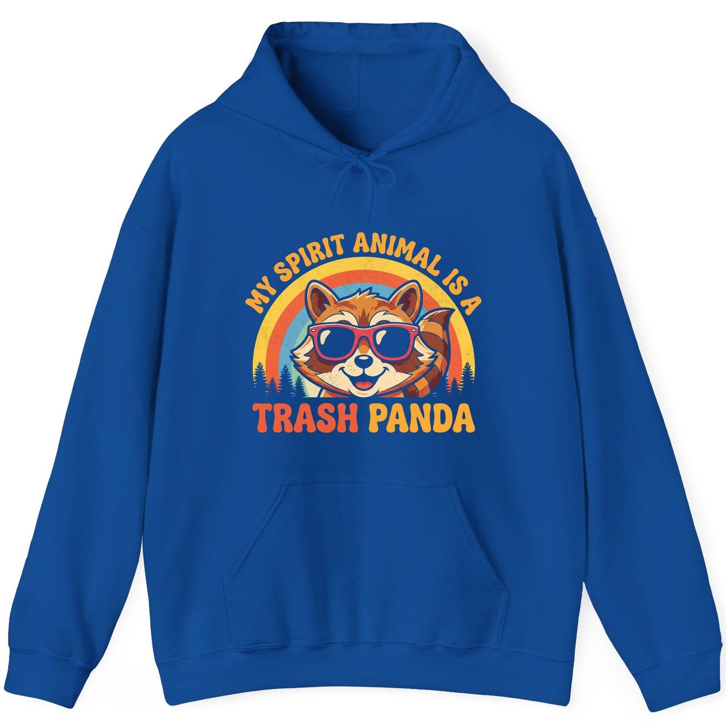 My Spirit Animal Is a Trash Panda raccoon Hoodie Royal product mockup
