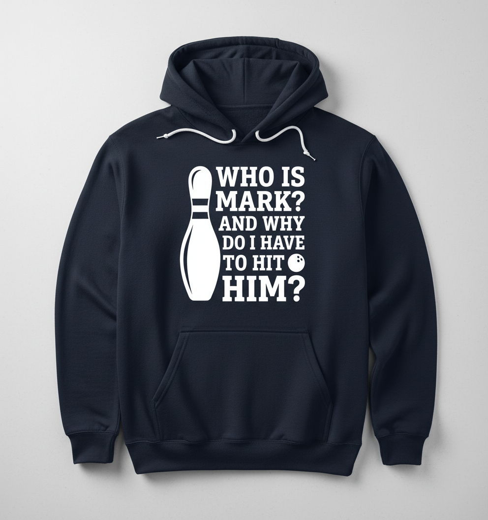 Who Is Mark Bowling Humor Hoodie - Navy