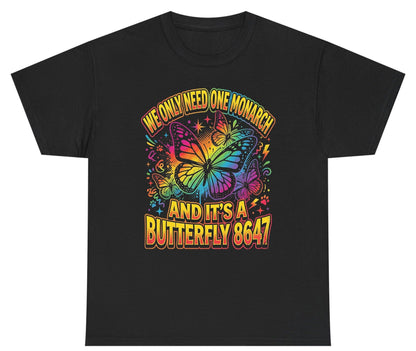 WE ONLY NEED ONE Monarch AND IT'S a Butterfly 8647 Youth T-Shirt - product mockup - Black