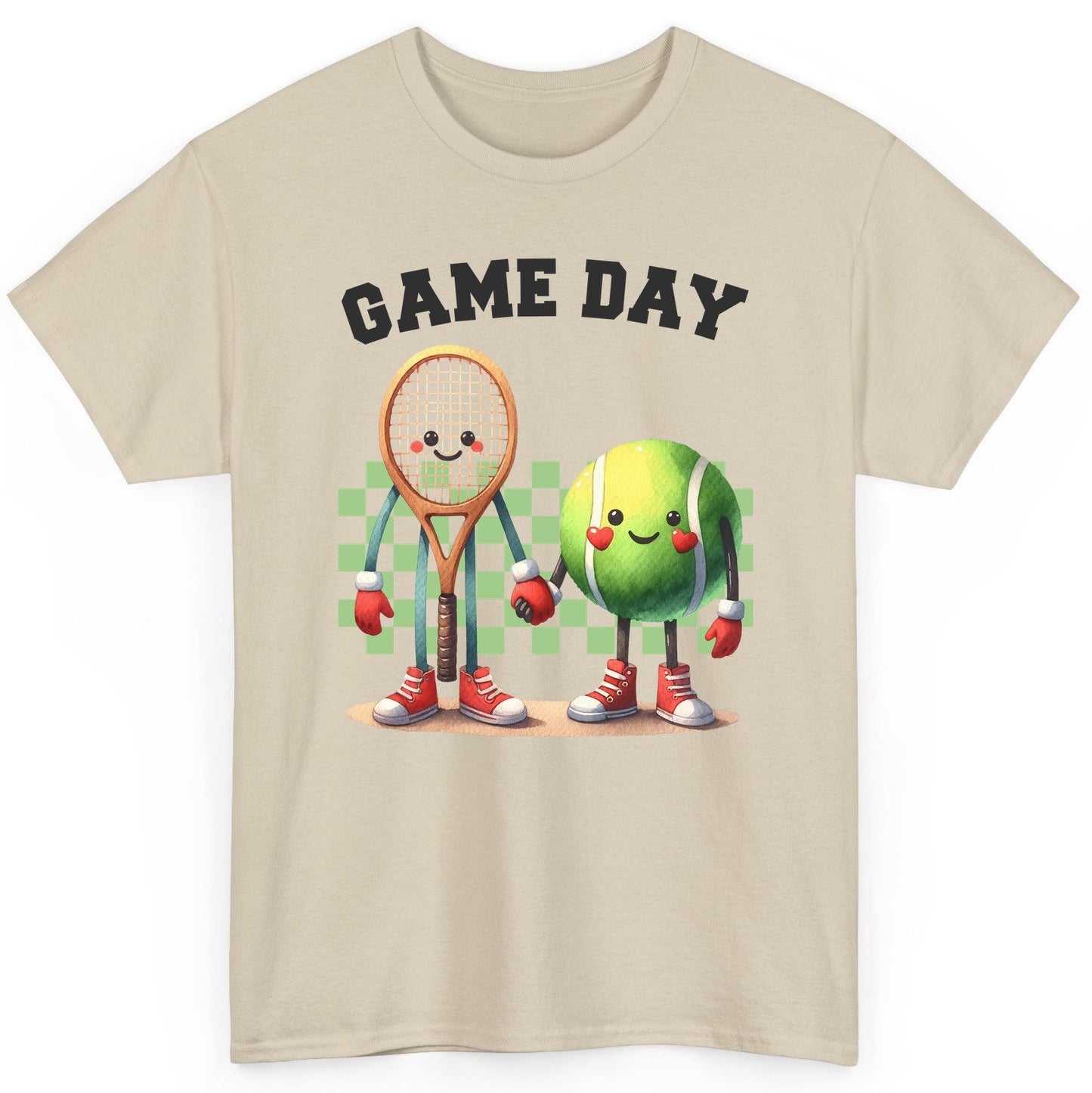 Game Day tennis T-Shirt Sand product mockup