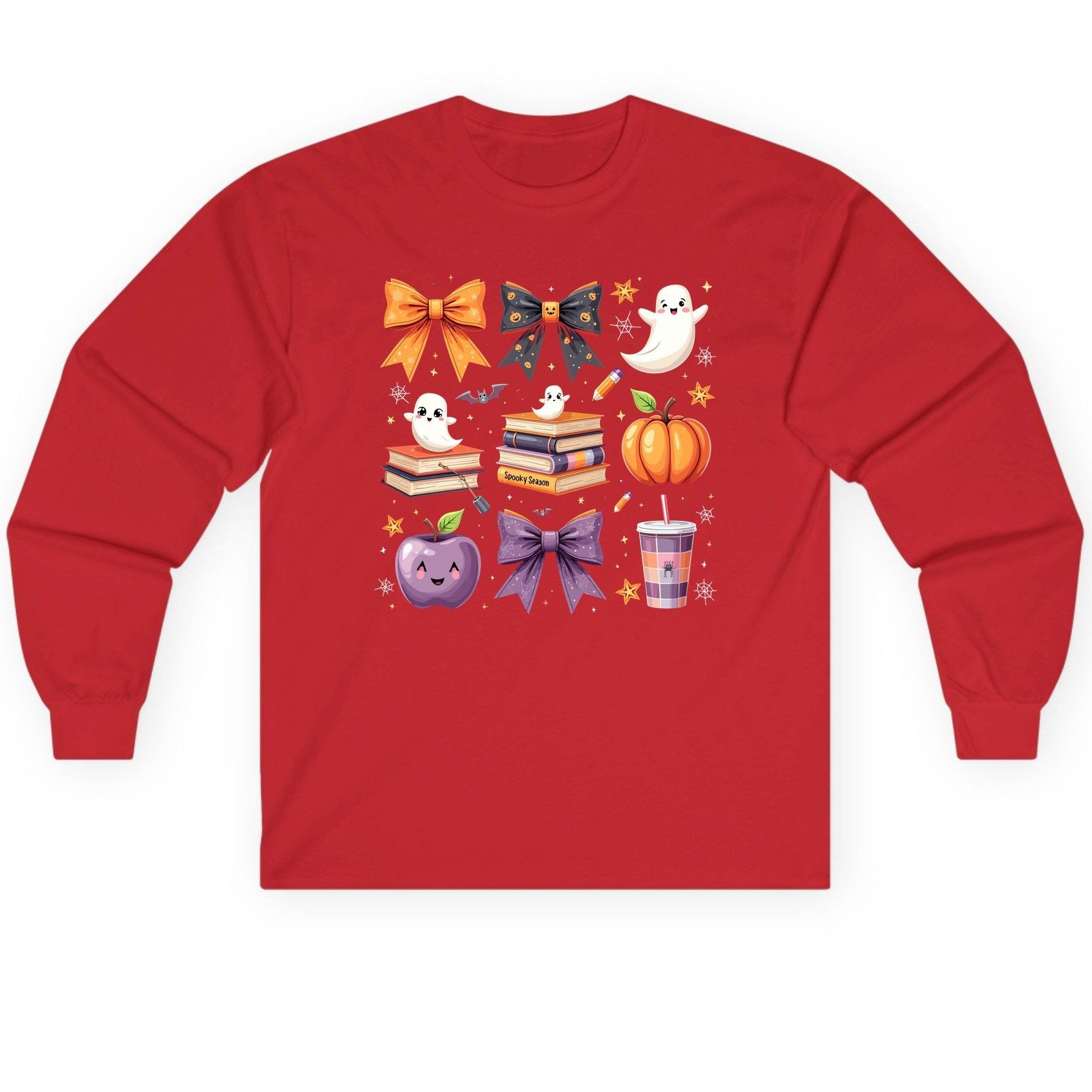 Spooky Season Halloween Long Sleeve Tee Red product mockup