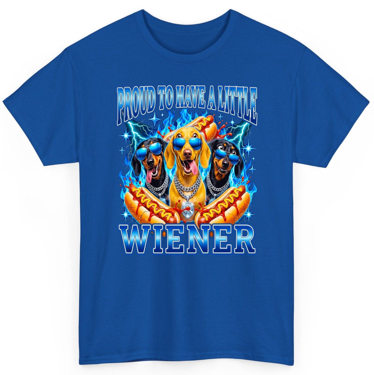 Proud to Have a Little Wiener dachshund dogs T-Shirt Royal product mockup