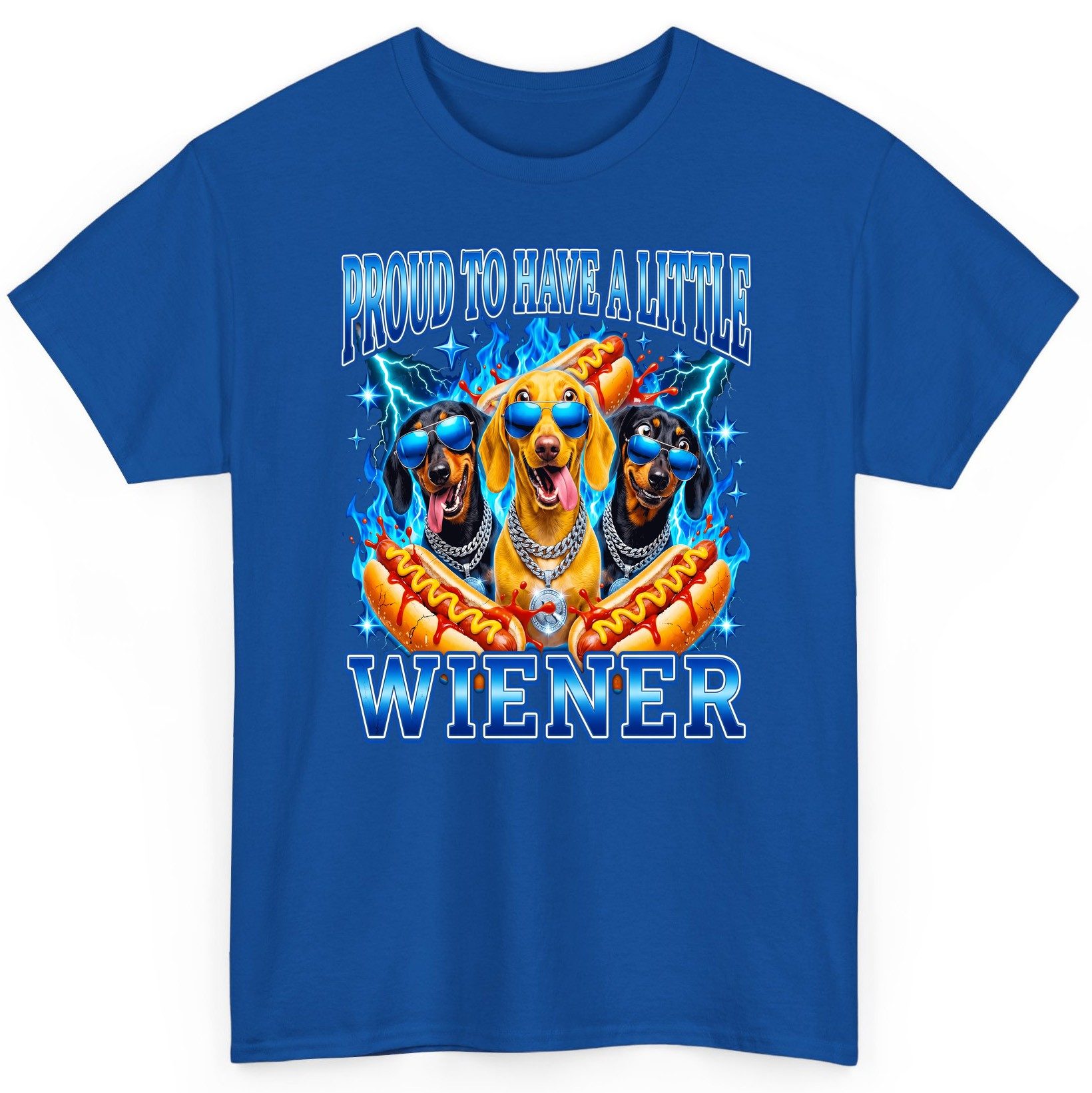 Proud to Have a Little Wiener dachshund dogs T-Shirt Royal product mockup