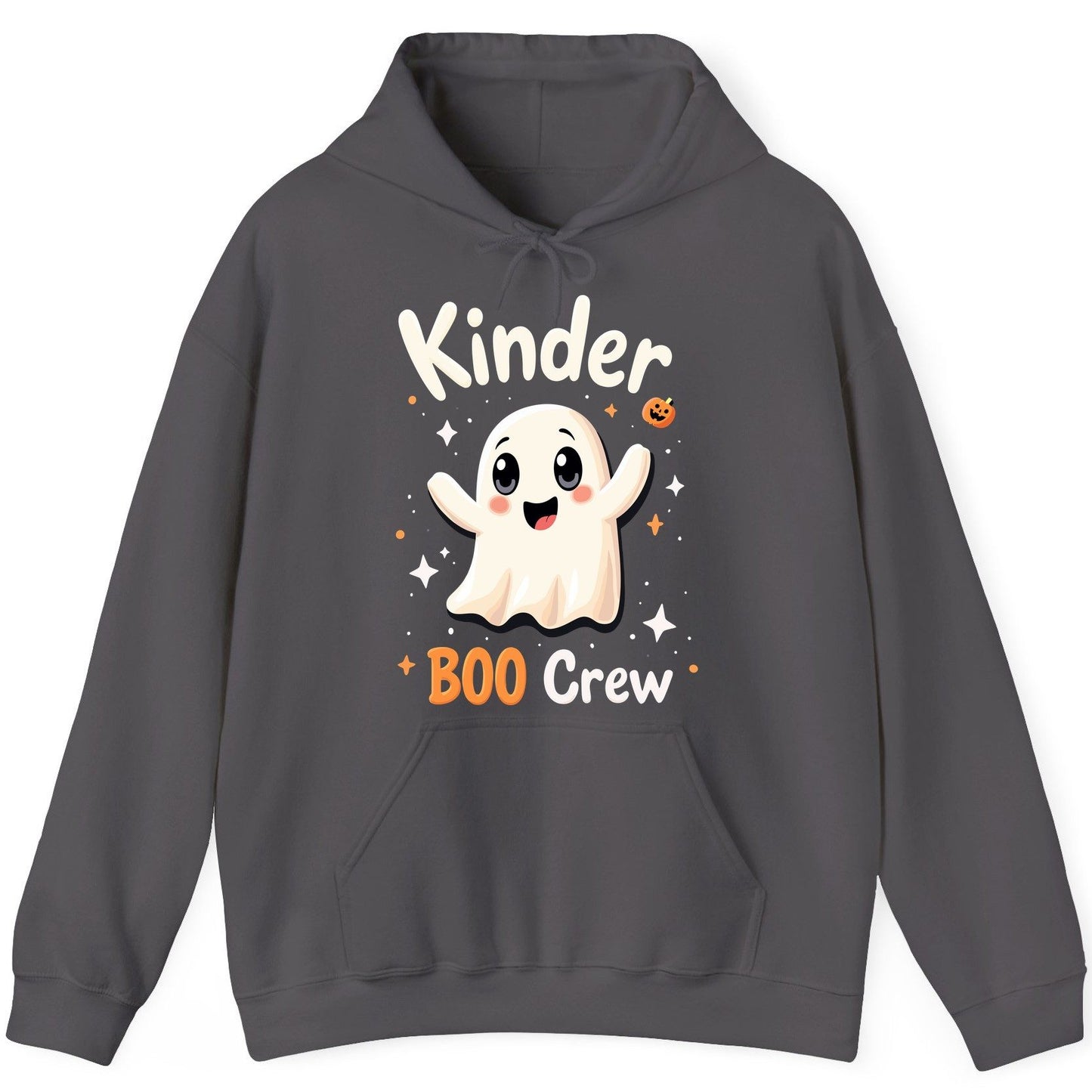 Kinder Boo Crew cute ghost Hoodie Charcoal product mockup