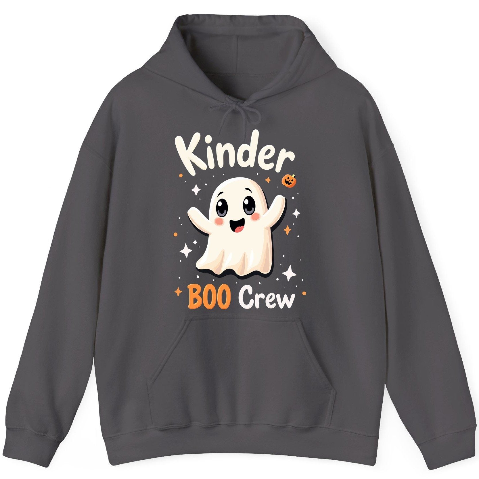 Kinder Boo Crew cute ghost Hoodie Charcoal product mockup