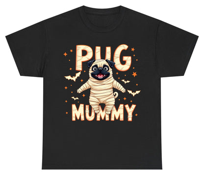 Pug Mummy pug Youth T-Shirt Black product mockup