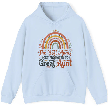 The Best Aunts GET Promoted TO Great Aunt Hoodie - product mockup - Light Blue