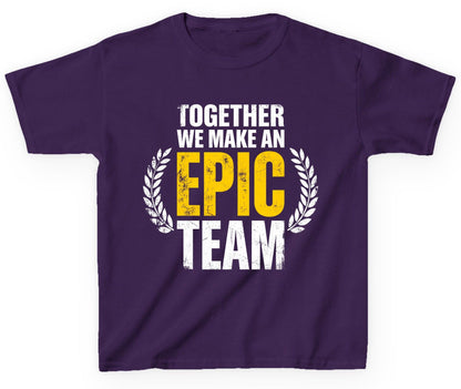 Together We Make an Epic Team teamwork Youth T-Shirt Purple product mockup