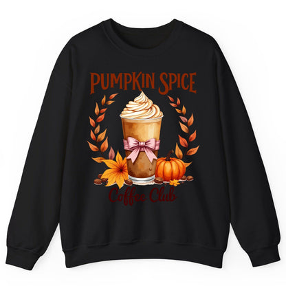 Pumpkin Spice Coffee Club pumpkin spice latte Sweatshirt Black product mockup