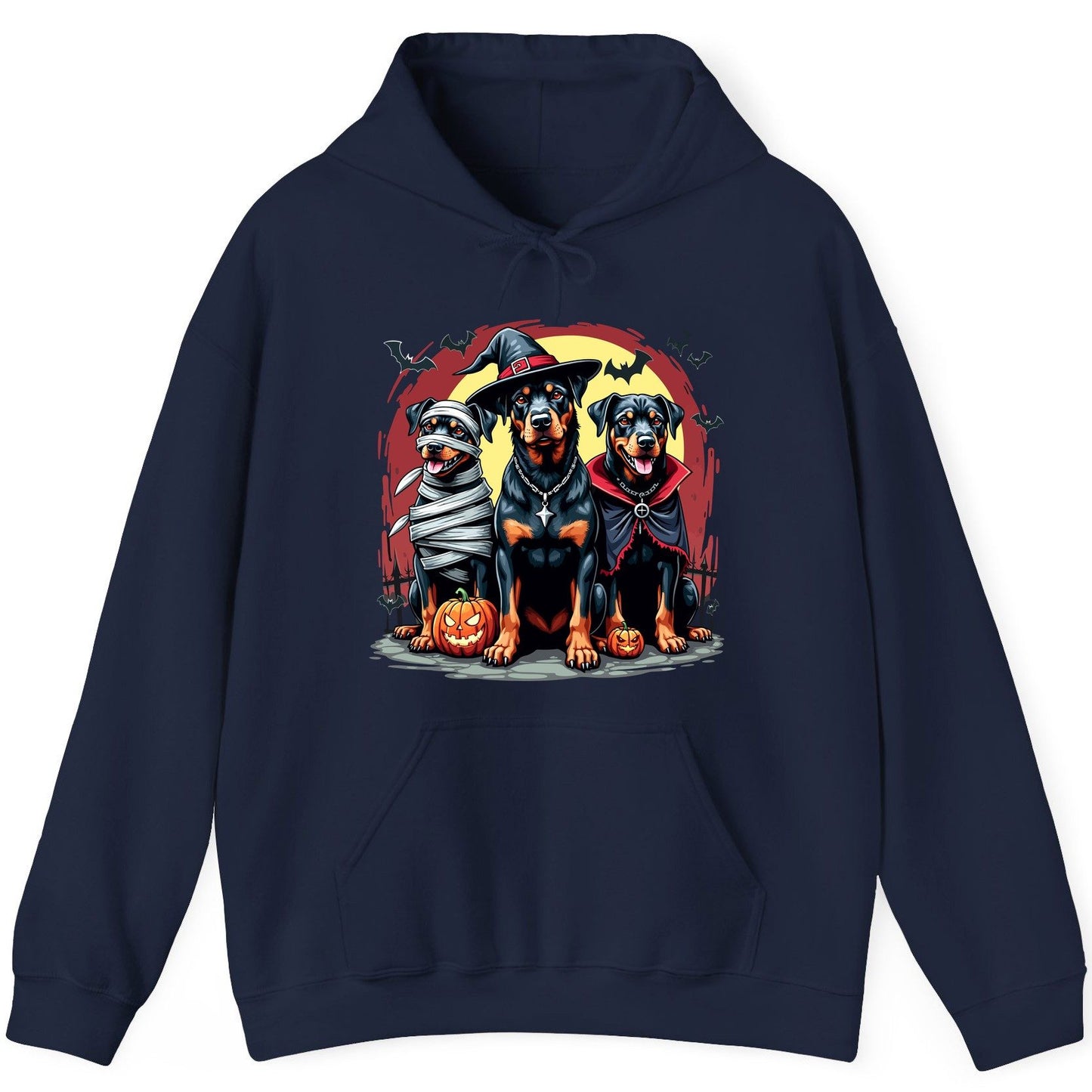 Rottweiler Halloween Costumes rottweiler Hoodie Navy product mockup