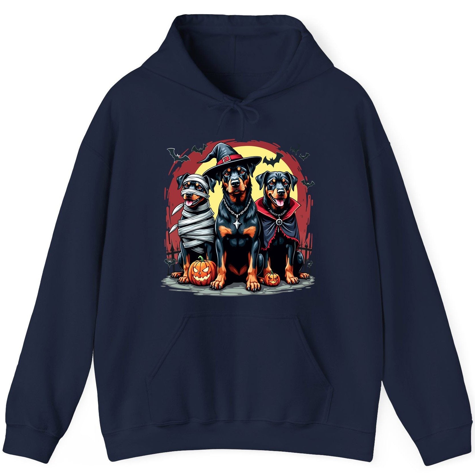 Rottweiler Halloween Costumes rottweiler Hoodie Navy product mockup