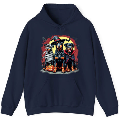Rottweiler Halloween Costumes rottweiler Hoodie Navy product mockup