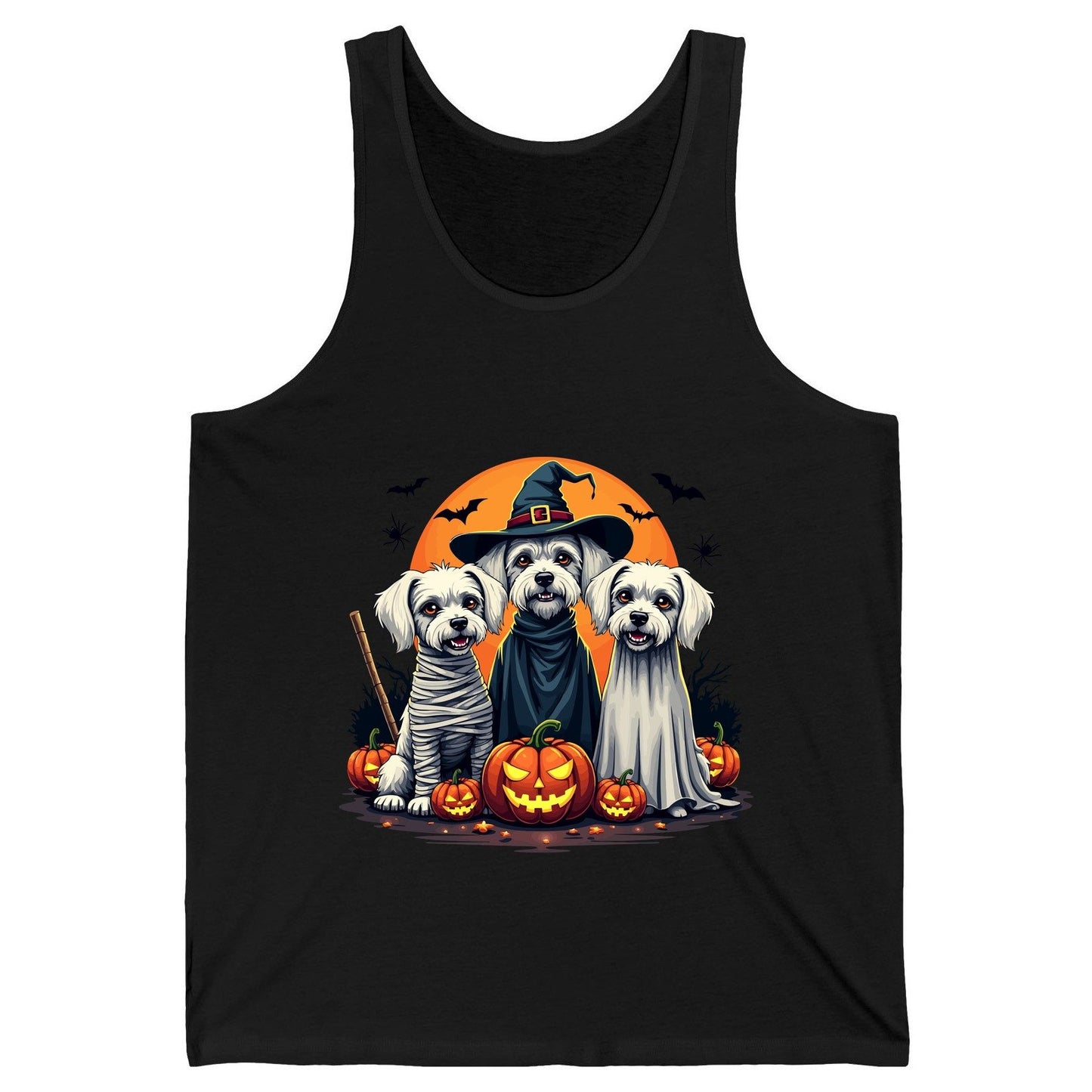 Halloween Dogs Costumes Halloween dogs Tank Top Black product mockup