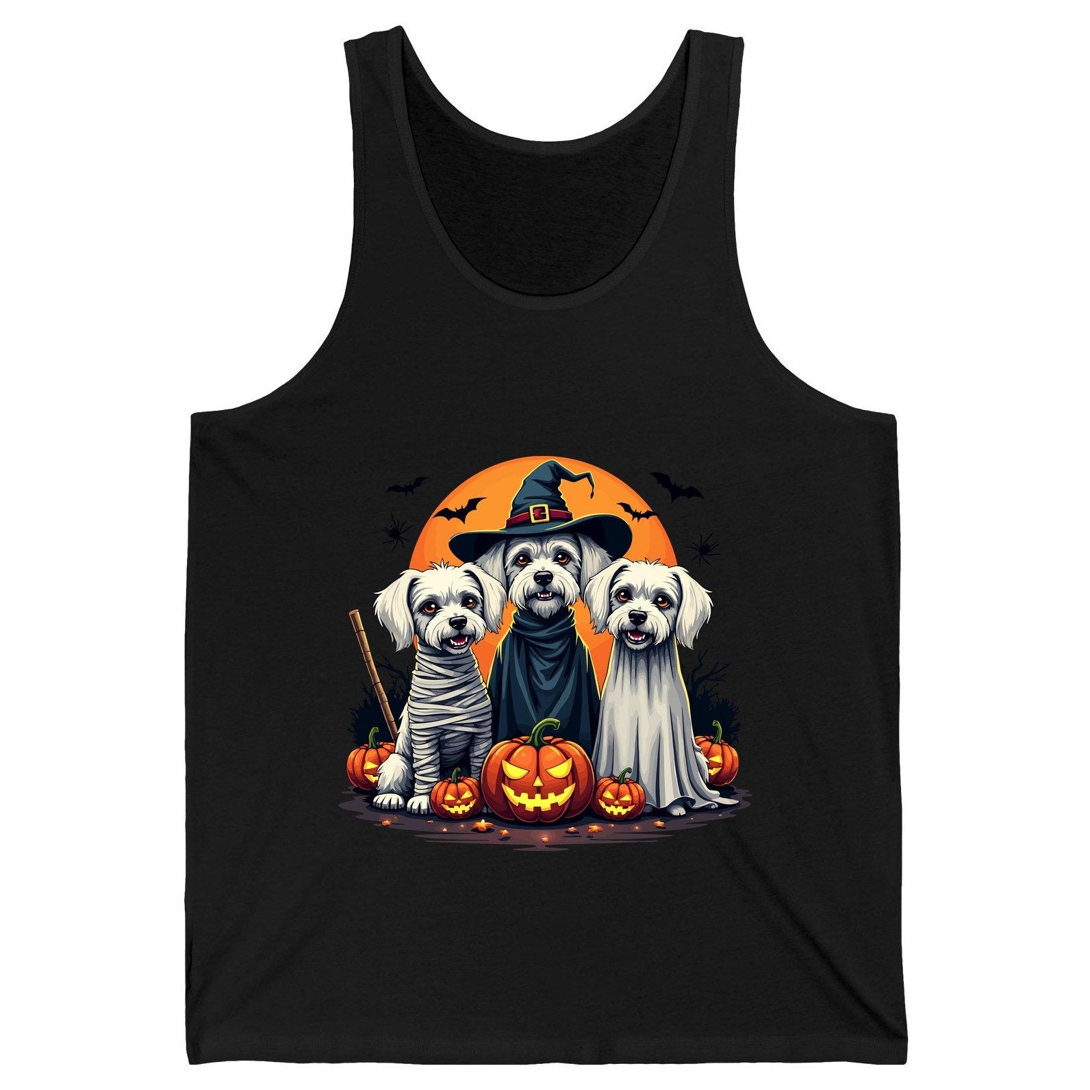 Halloween Dogs Costumes Halloween dogs Tank Top Black product mockup