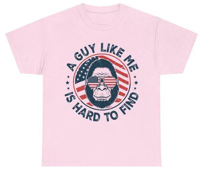 A Guy Like Me Is Hard to Find patriotic bigfoot Youth T-Shirt Light Pink product mockup