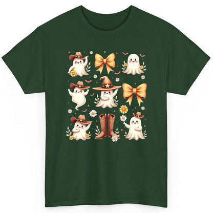 Boo Haw Cute Ghost cute ghost T-Shirt Forest Green product mockup