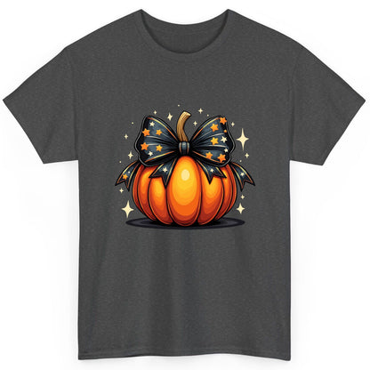 Starry Bow Pumpkin Halloween pumpkin T-Shirt Dark Heather product mockup