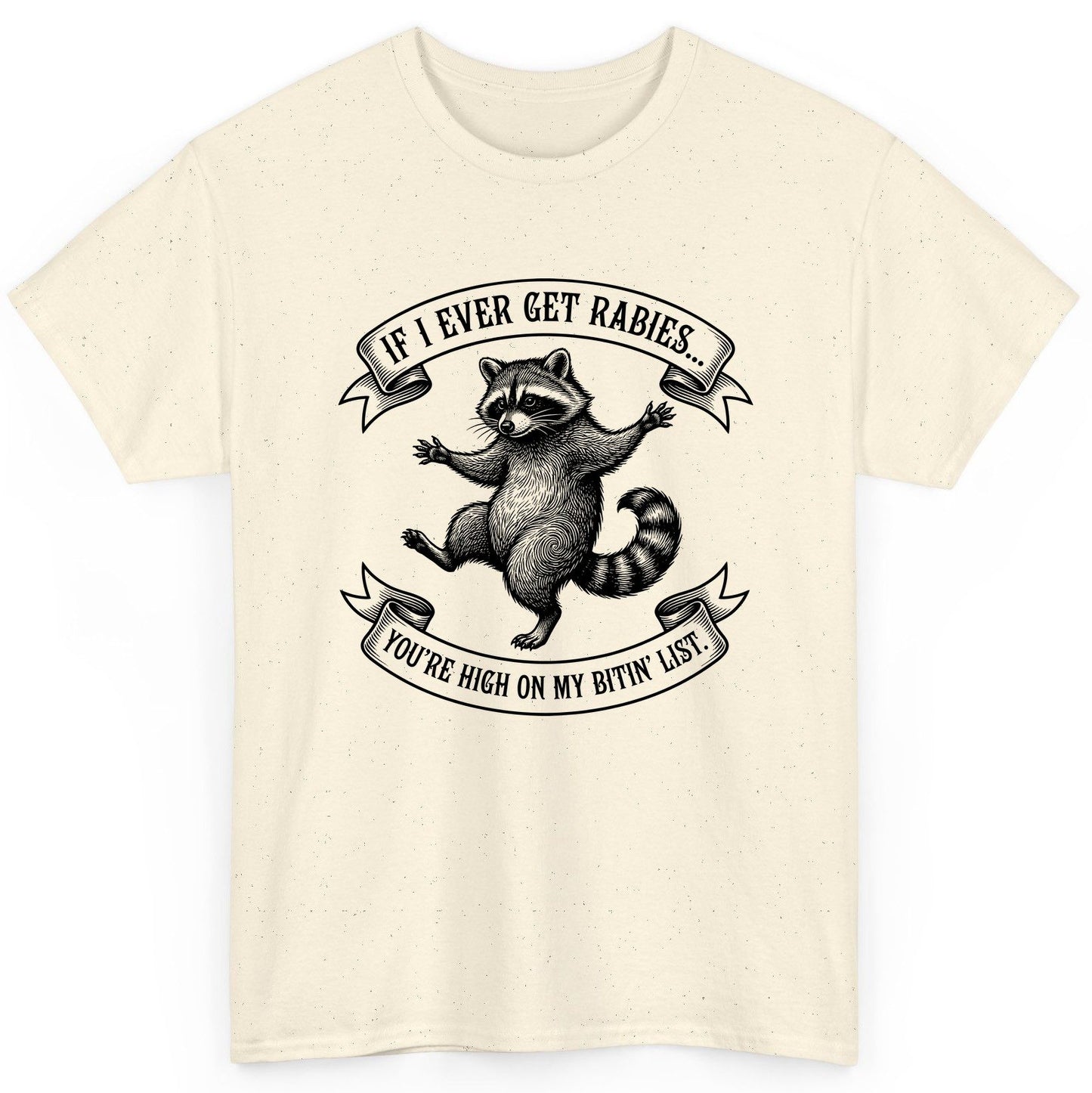 Subtle Raccoon Sketch raccoon T-Shirt Natural product mockup
