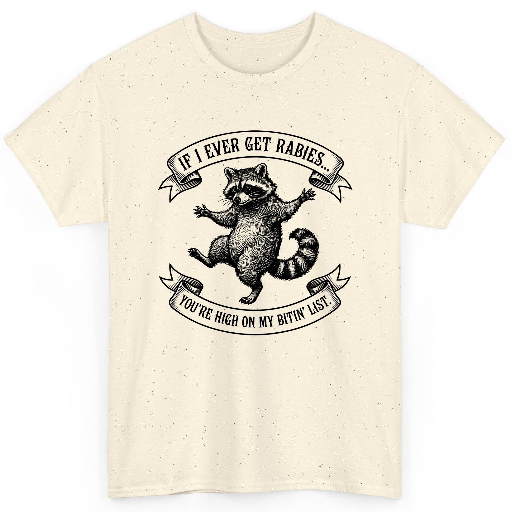 Subtle Raccoon Sketch raccoon T-Shirt Natural product mockup